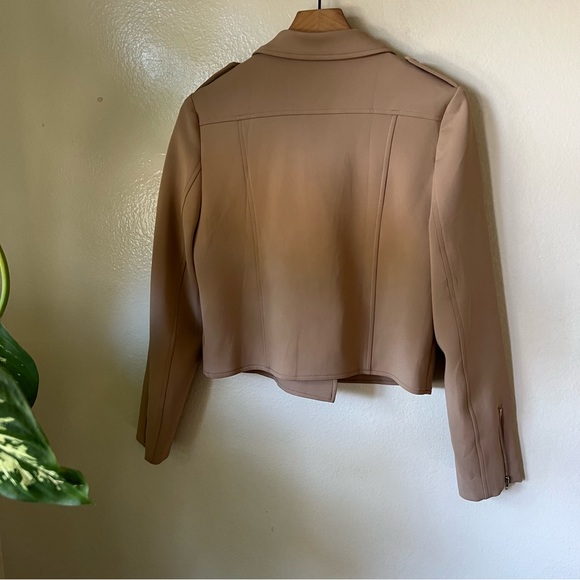 Lulus | Living On the Edge Taupe Moto Jacket - Picture 5 of 6